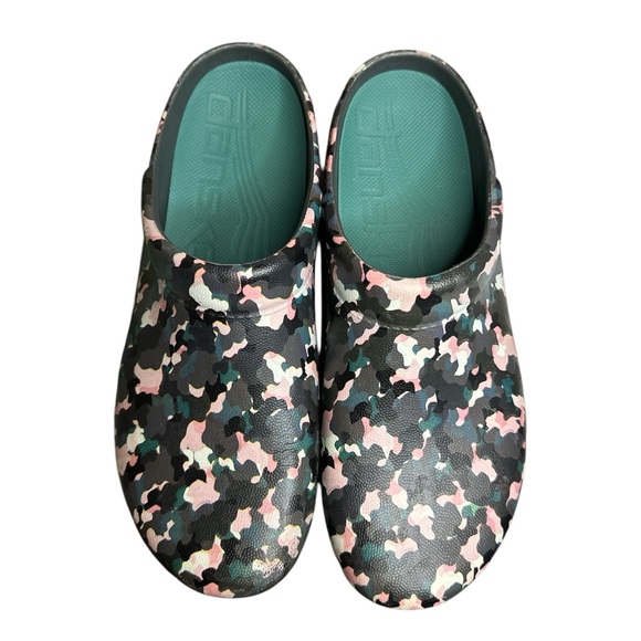 Dansko Shoes - Dansko molded camo print clogs